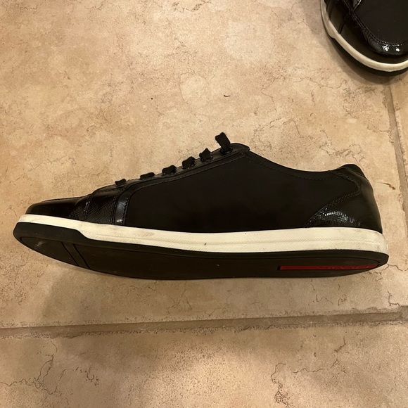 Prada Black Patent Leather Sneakers - Picture 4 of 4